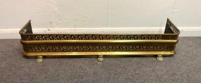 Appraisal: A brass fire curb cm wide