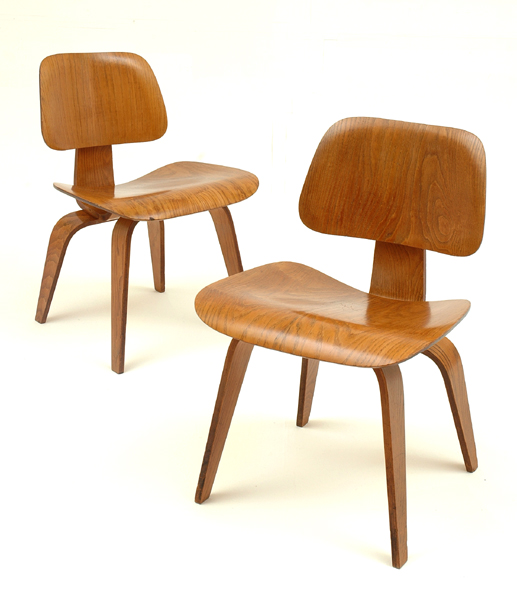 Appraisal: A SET OF FOUR CHARLES EAMES LCW CHAIRS Designed by