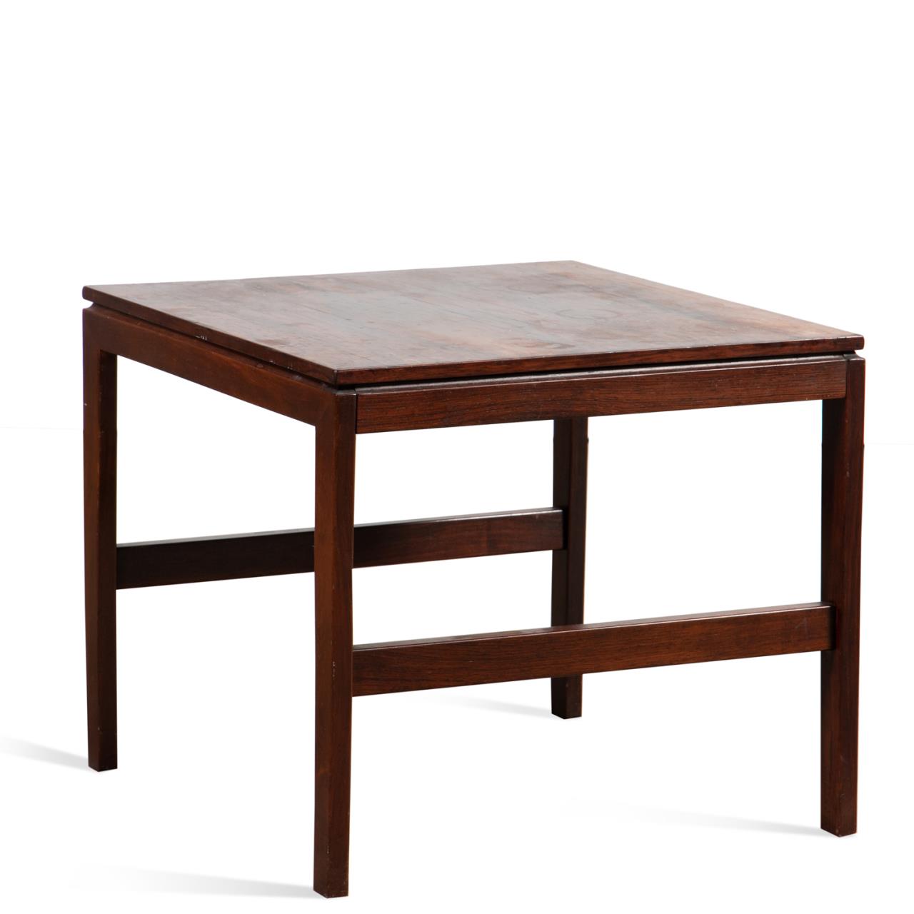 Appraisal: MODERNIST ROSEWOOD SIDE TABLE Likely Danish Modernist rosewood side table