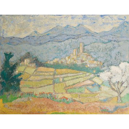 Appraisal: Michael O'Shaughnessy American th Century St Paul-de-Vence Estimate nbsp nbsp