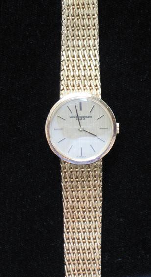 Appraisal: A LADY'S VACHERON CONSTANTIN WRISTWATCH the gilt coloured dial with