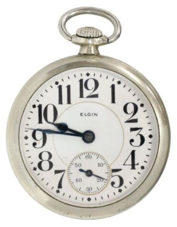 Appraisal: Silveroid cased B W Raymond pocket watch Elgin National Watch