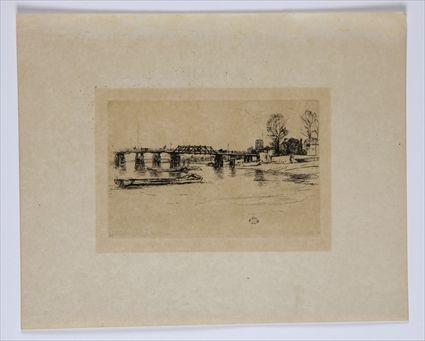 Appraisal: ETCHING WHISTLER JAMES A M FULHAM ETCHING ON CREAM VELLUM