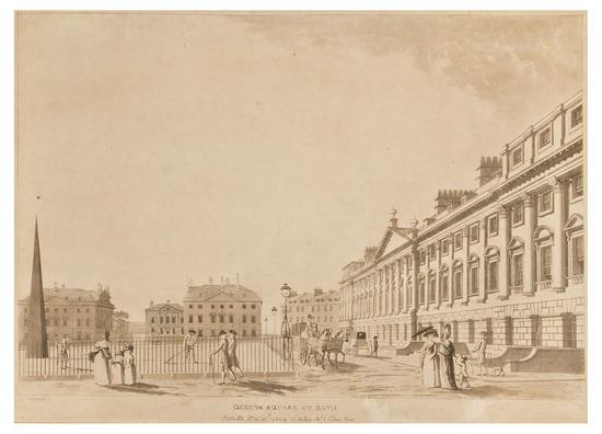 Appraisal: Bath -- Thomas Malton - Queen's Square at Bath Pencil