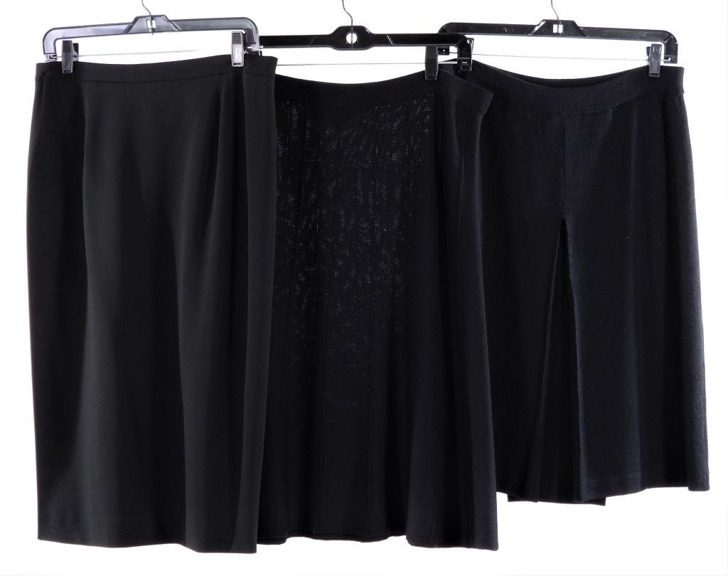 Appraisal: PC ST JOHN BLACK SKIRTS SIZE - Includes a size