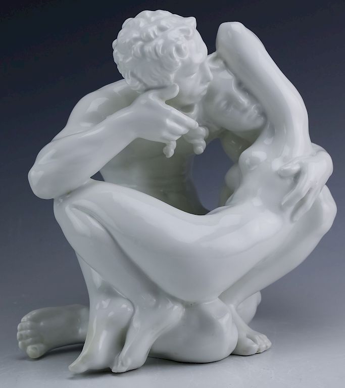 Appraisal: Dahl Jensen Erotic Embrace Porcelain Figure Dahl Jensen Danish porcelain