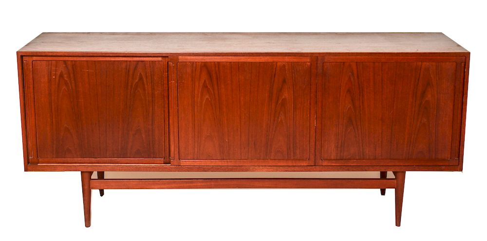 Appraisal: Danish Modern Sliding Door Sideboard Credenza Danish mid-century modern sideboard