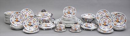 Appraisal: ENGLISH PORCELAIN PART DINNER SERVICE IN THE FAMILLE ROSE PALETTE