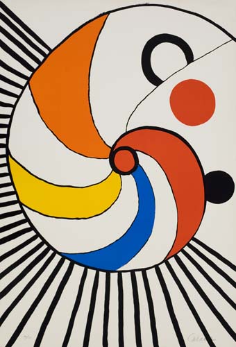 Appraisal: ALEXANDER CALDER Nautilus Color lithograph x mm x inches full