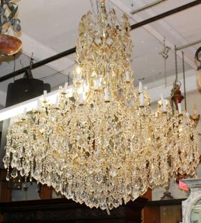 Appraisal: Monumental Maria Teresa crystal chandelier Monumental Maria Teresa crystal chandelier