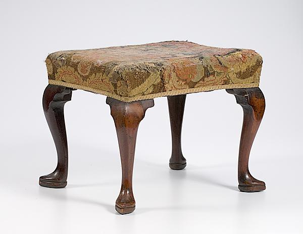 Appraisal: QUEEN ANNE SLIPPER FOOT STOOL English mid- th century a