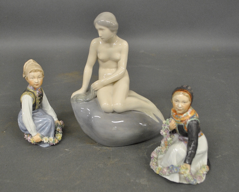 Appraisal: - Royal Copenhagen porcelain figure of the Little Mermaid signed