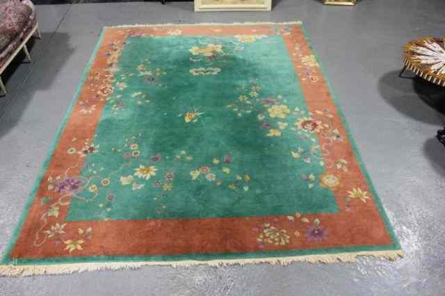 Appraisal: Chinese Handmade Deco Carpet From a New Rochelle NY estate