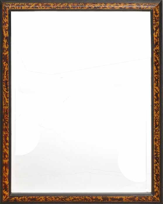 Appraisal: TH C -STYLE EBONIZED AND FAUX TORTOISESHELL WALL MIRROR The