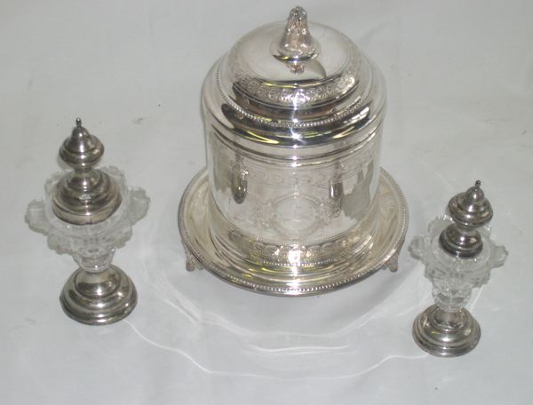 Appraisal: Group of Three Silver Table Items consisting of an attractive