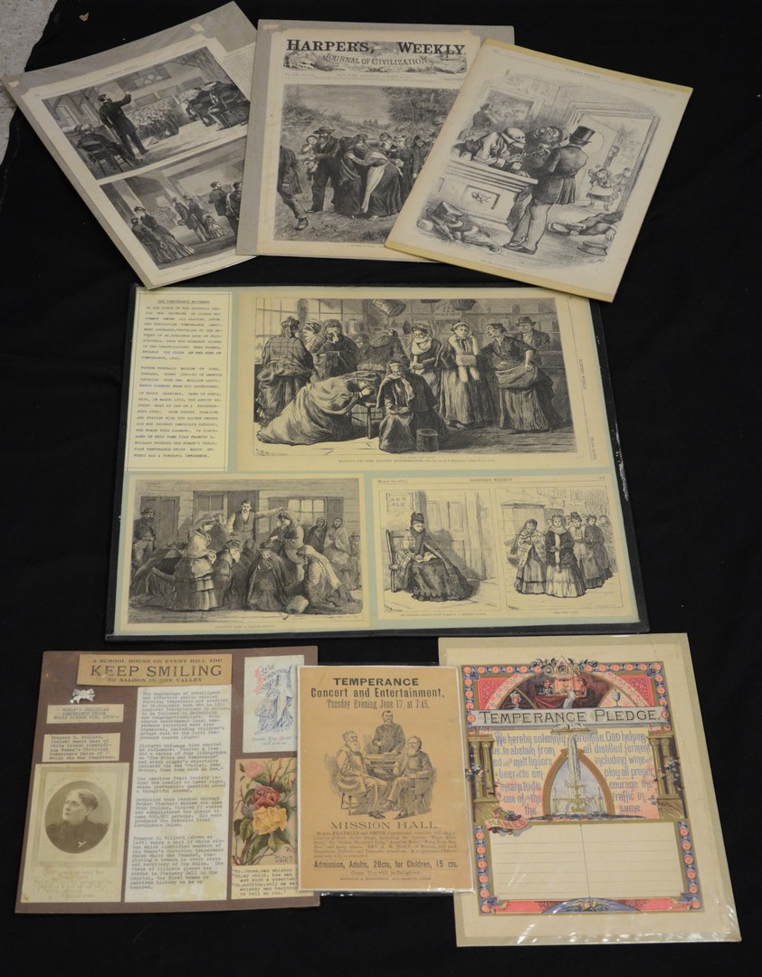 Appraisal: Temperance-Related Ephemera to include Broadside Temperance Concert and Entertainment June