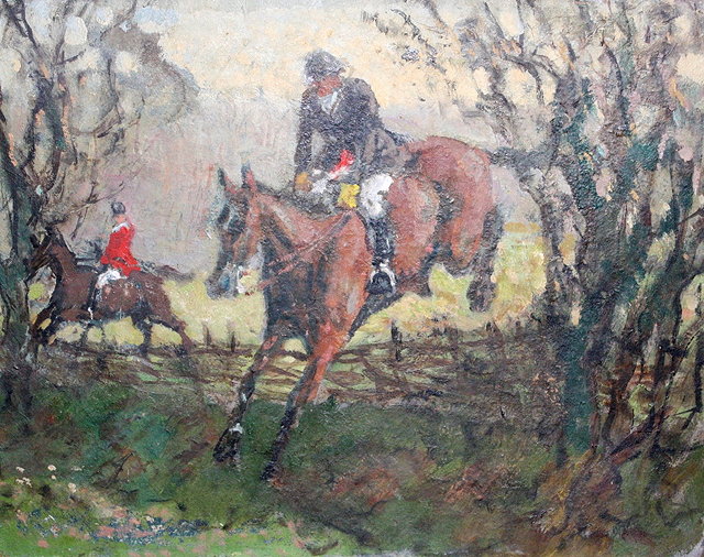 Appraisal: HENRY M CHILDERSTONE Exh - 'The Jump' oils on board