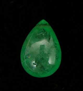 Appraisal: An Unset Emerald Bead Drilled Pear shape emerald bead weight