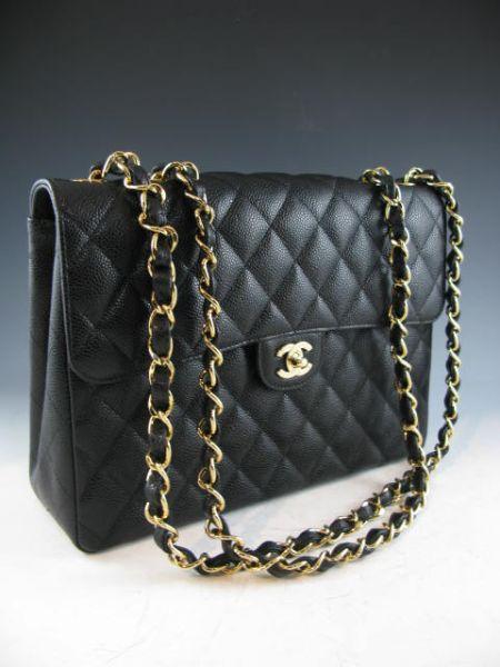 Appraisal: Chanel Black Quilted Bag the classic Chanel bag at its