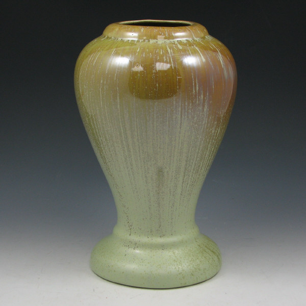 Appraisal: Clifton vase with rutile green glaze with both gloss and