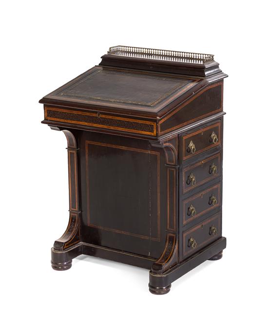 Appraisal: Sale Lot A Victorian Mahogany Davenport Desk having a three-quarter