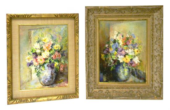 Appraisal: Elizabeth Lane Cutter American th C two framed oils on