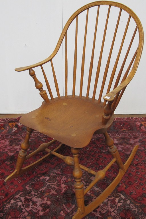 Appraisal: HARTER CHRIS AMERICAN ST C Bow-back Windsor Rocking Chair The