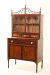 Appraisal: SECRETARY - Sheraton period Portsmouth NH bookcase top mahogany secretary