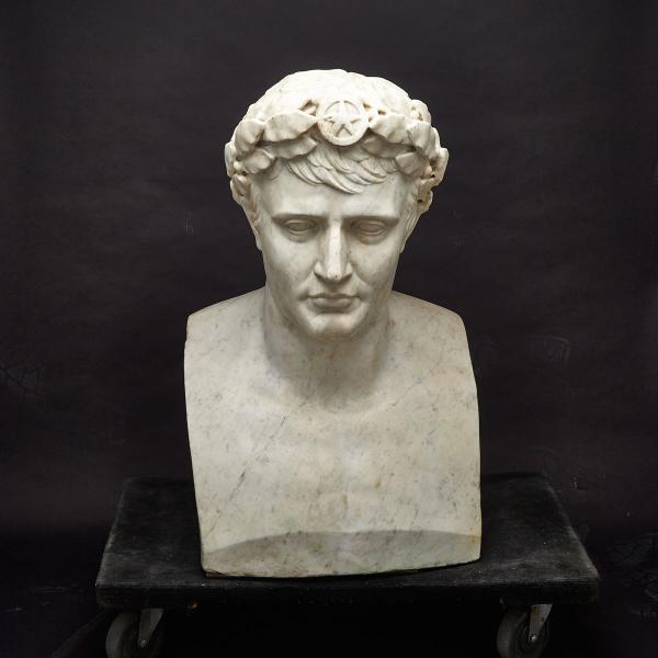 Appraisal: Large French White Marble Bust of Napoleon I Emperor th