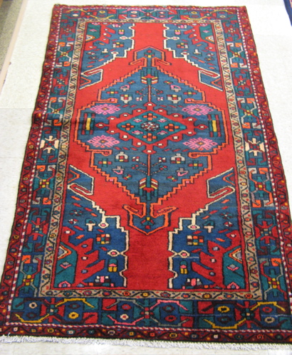 Appraisal: TWO PERSIAN AREA RUGS ' X ' Zanjan and a