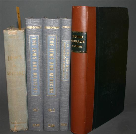 Appraisal: Judaica Titles Vols vo Original cloth Frederic Madden History of