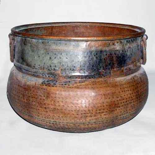 Appraisal: A Turkish Hammered Copper and Tinned Cauldron circa having a