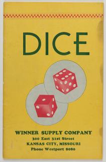 Appraisal: Winner Supply Company Dice Kansas City Mo ca s Stapled