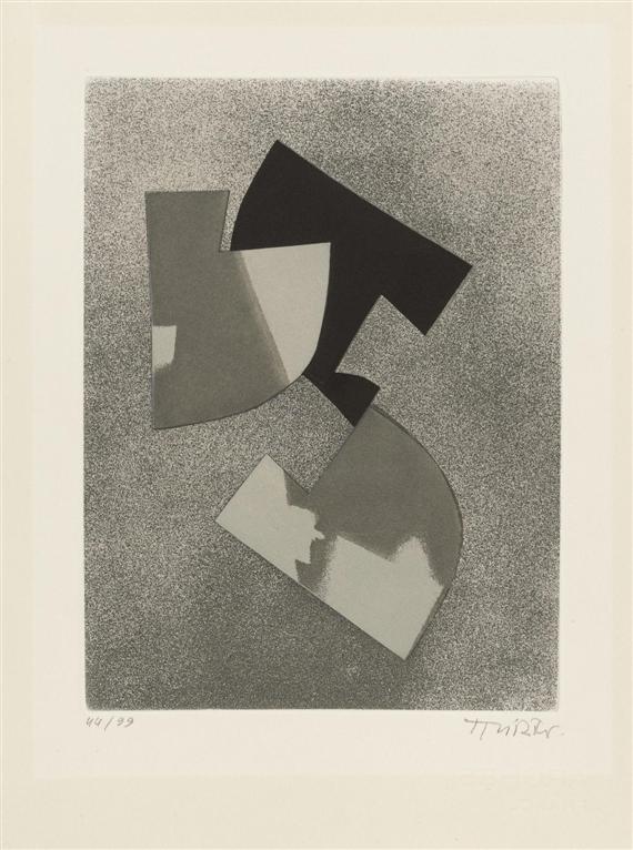 Appraisal: RICHTER HANS Berlin - Minusio Compositions Two etchings aquatint each