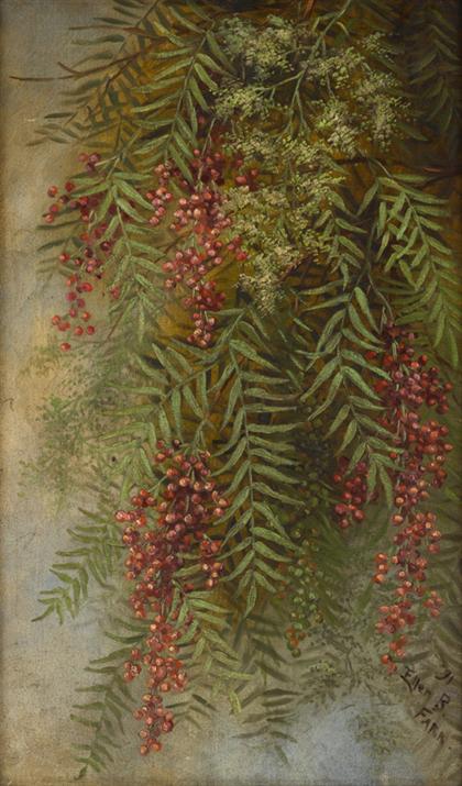 Appraisal: ELLEN FRANCES BURPEE FARR american - PEPPER TREE BRANCHES Signed