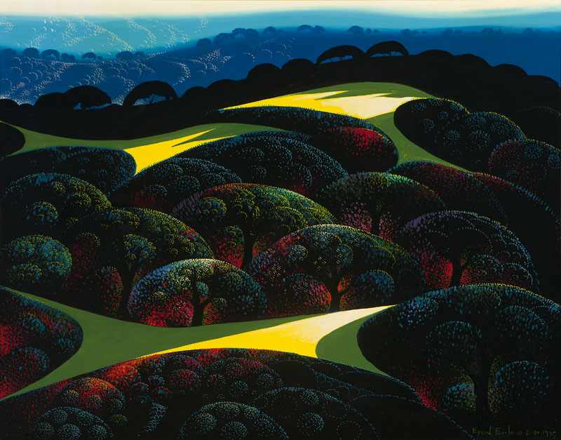 Appraisal: Eyvind Earle - Carmel CA Hills and Fields