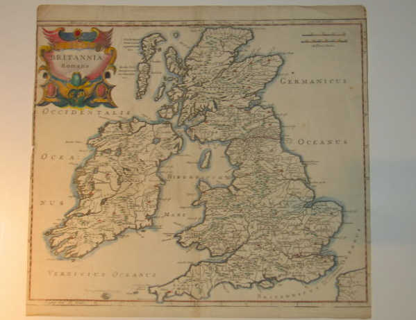 Appraisal: TWO HAND COLORED AND ENGRAVED MAPS BRITANNIA SAXONICA and BRITANNIA