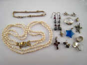 Appraisal: A mixed lot including white metal tests silver jewellery and