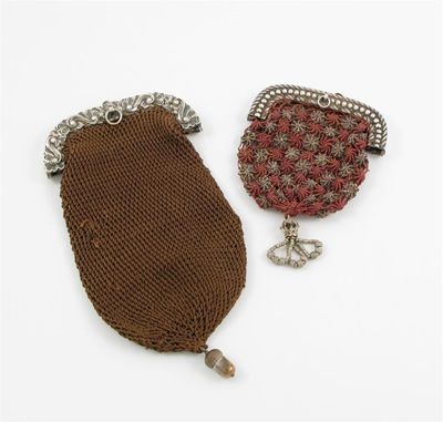 Appraisal: A George IV woven silk purse with a scroll and