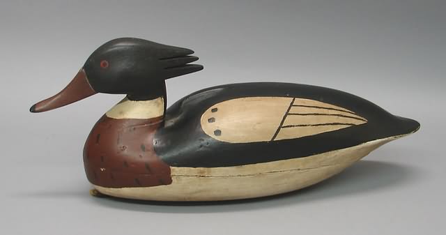 Appraisal: Hollow working merganser decoy in good condition marked C T