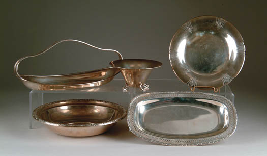 Appraisal: SIX PIECES OF STERLING HOLLOWARE Lot includes Lady Diana plate