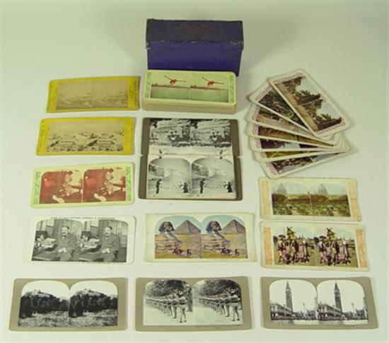 Appraisal: Uncle Sam's Fleet Stereoscope Cards Set of vintage Around the