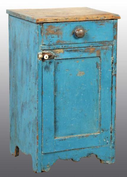 Appraisal: Primitive -Drawer Cabinet Description Painted blue Condition Very Good Size