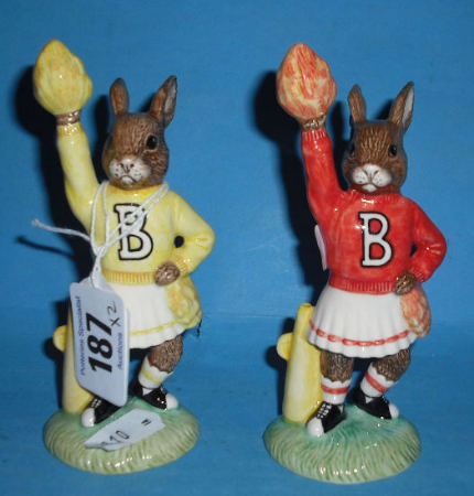 Appraisal: Royal Doulton Bunnykins Figures Cheerleader DB And Cheerleader DB Both