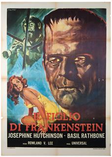 Appraisal: Son of Frankenstein Universal R- s Italian -foglio x Horror