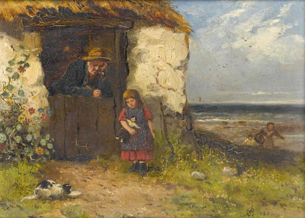 Appraisal: ALFRED BANNER FL - THE FISHERMAN'S COTTAGE signed with monogram