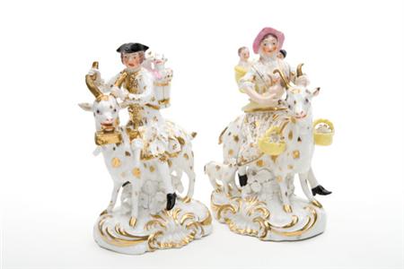 Appraisal: Pair of Bloor Derby Porcelain Figures of The Welsh Tailor