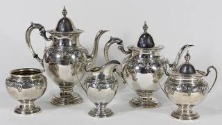 Appraisal: American sterling silver hot beverage service in the Stradivari pattern