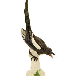 Appraisal: A Large Meissen Porcelain Magpie Figurine Late th Century model