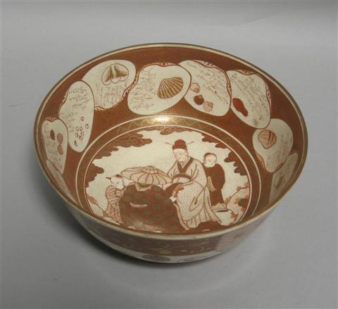 Appraisal: JAPANESE PORCELAIN BOWL Meiji period a Kutani bowl covered in